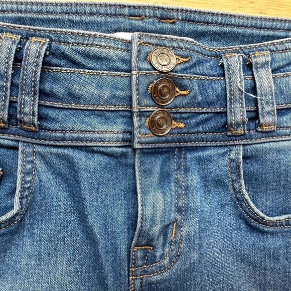 New CURRENT ELLIOT 3 Buttons/ Zip Closure Hight Rise Skinny Jeans Women's Sz 26 - Picture 4 of 11